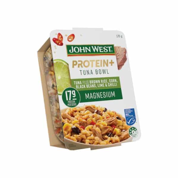 John West Protein+ Mag Tuna Bowl Brown Rice Corn Black Beans Chilli